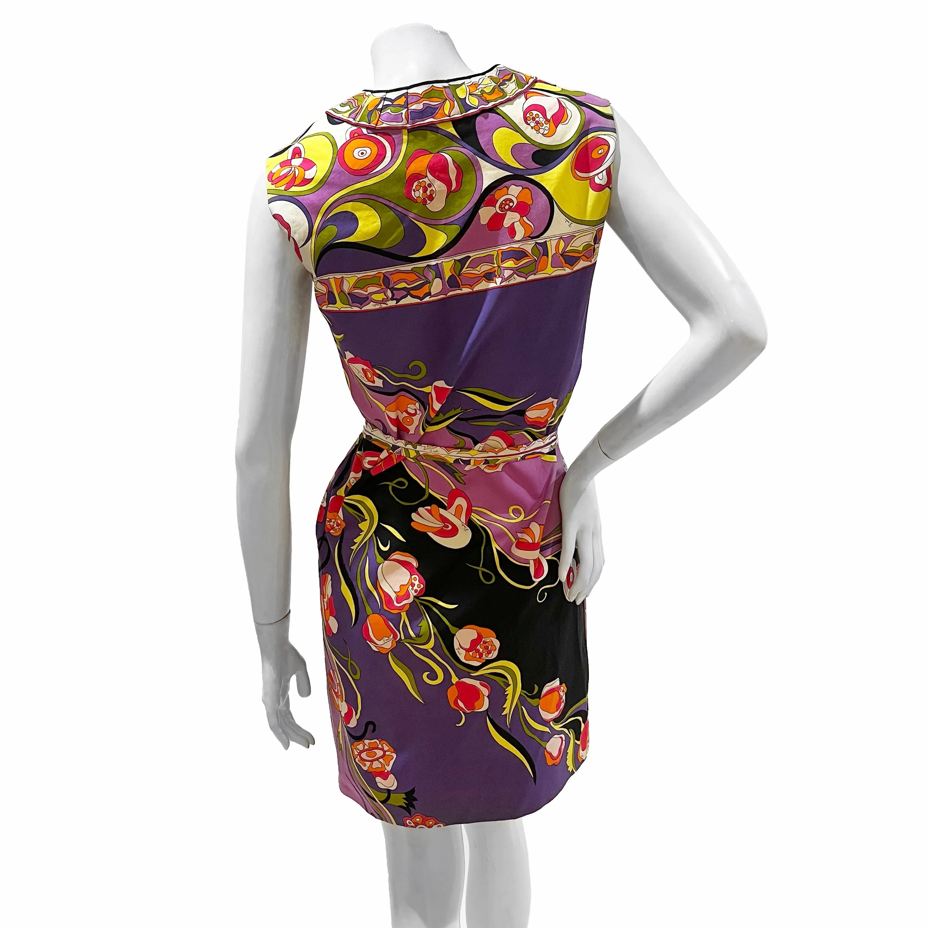 Multicolor Rose Print Shift Dress