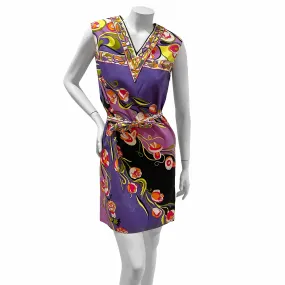 Multicolor Rose Print Shift Dress