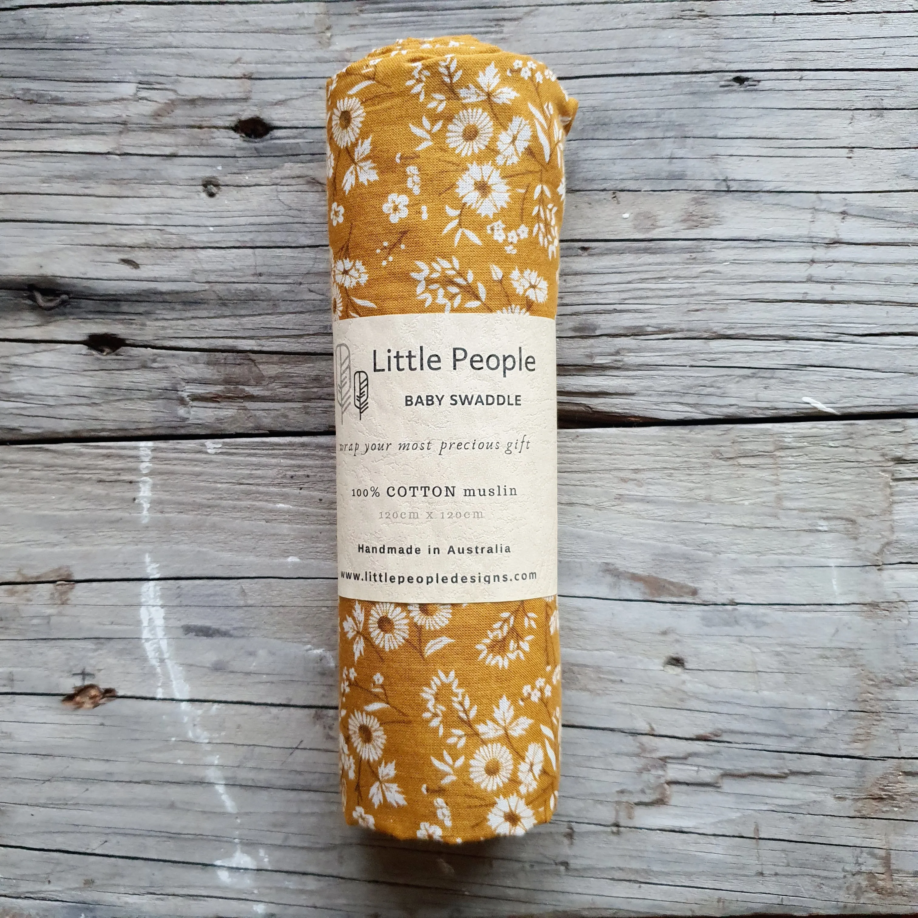 Muslin Swaddle - Mustard Blossom - Extra Large