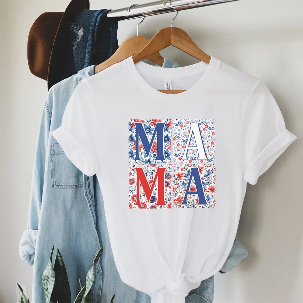 Patriotic Mama Graphic T-Shirt - WE304