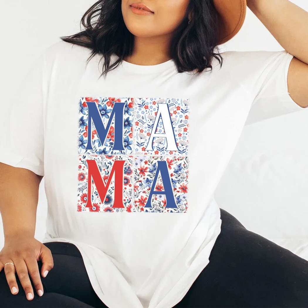 Patriotic Mama Graphic T-Shirt - WE304