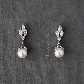 Pearl CZ Earrings