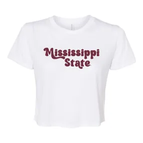 Pep Rally Crop Short Sleeve T-shirt in Mississippi State University