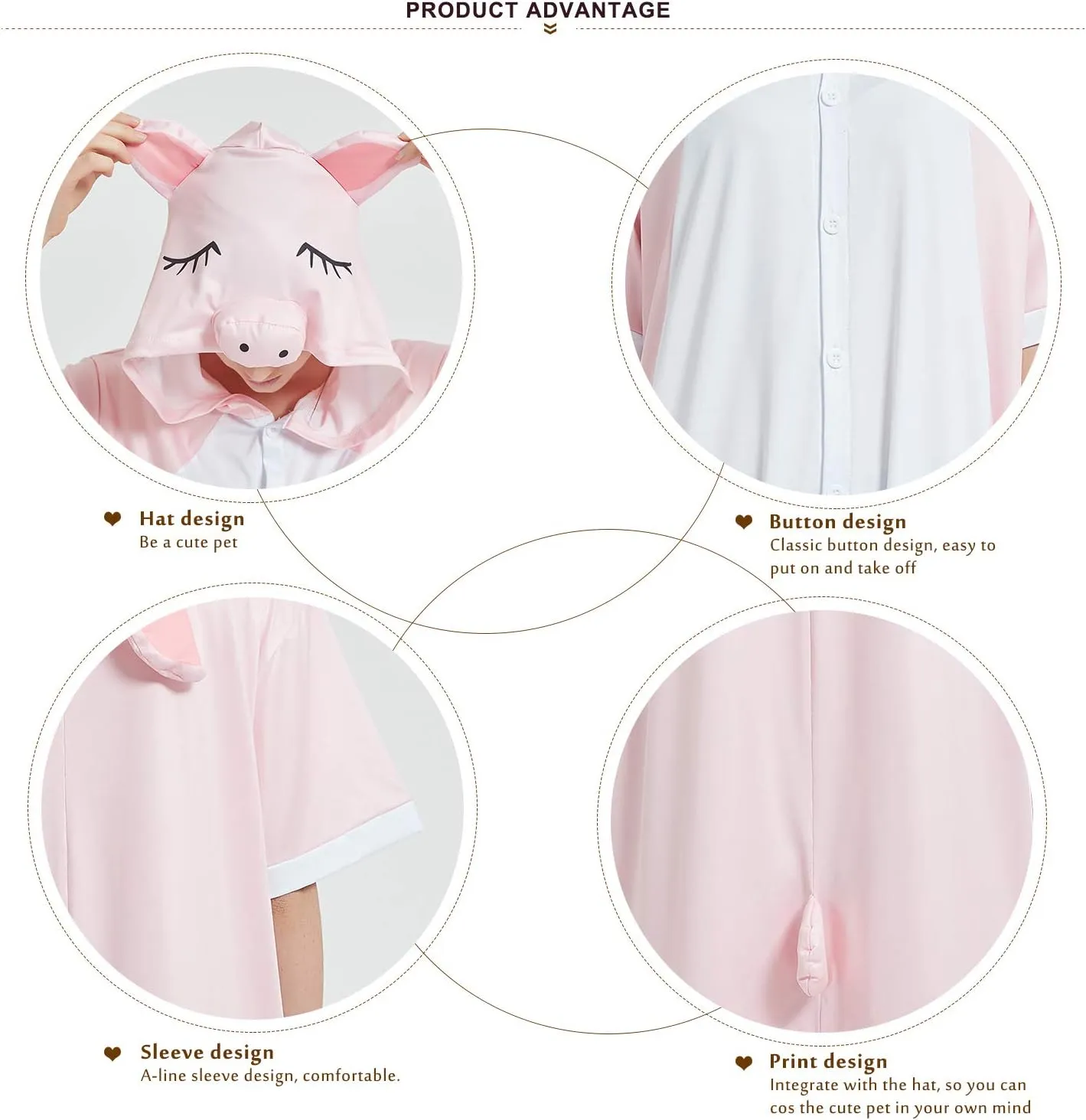 Pig Adult Summer Onesie