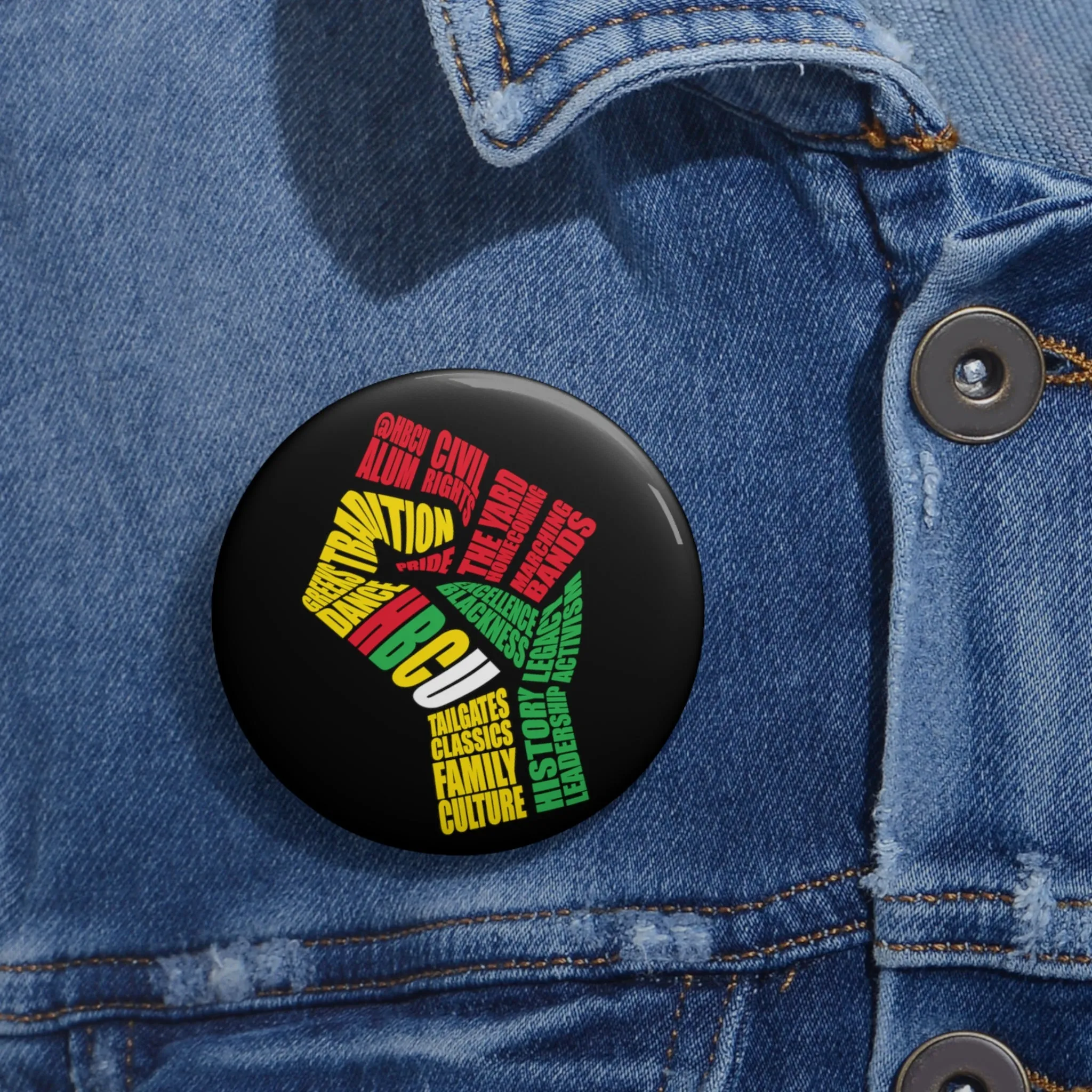 Power Fist Pin Button