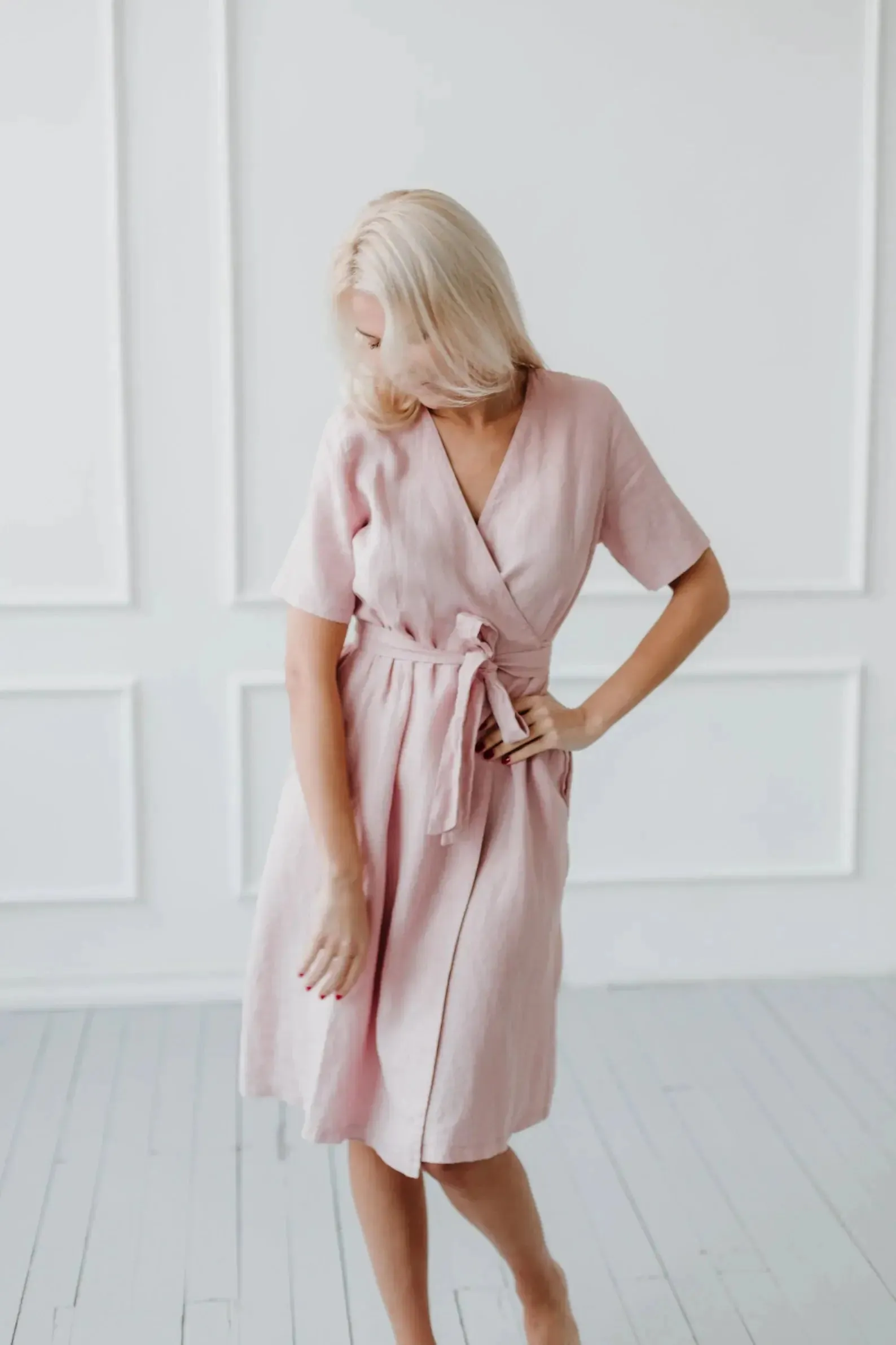 PRE-ORDER Wrap Linen Dress by Odalux