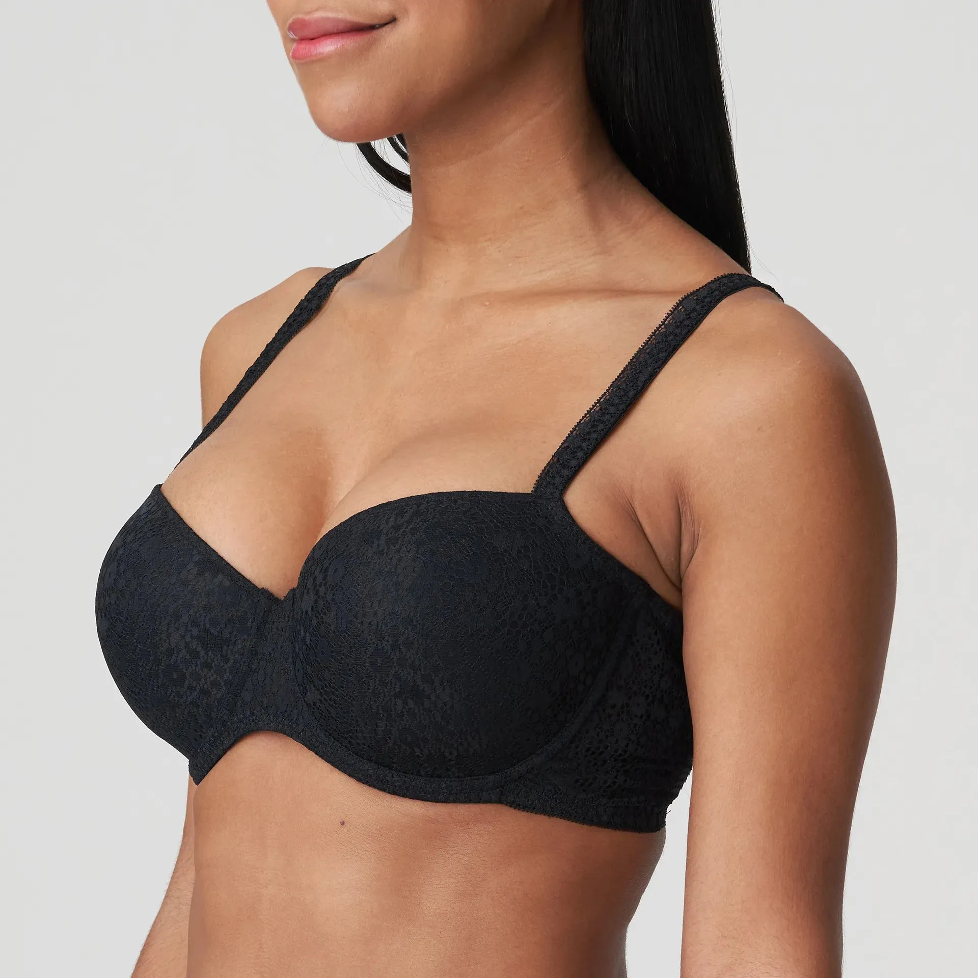 Prima Donna Twist Padded Balcony Bra-Epirus-Black, White