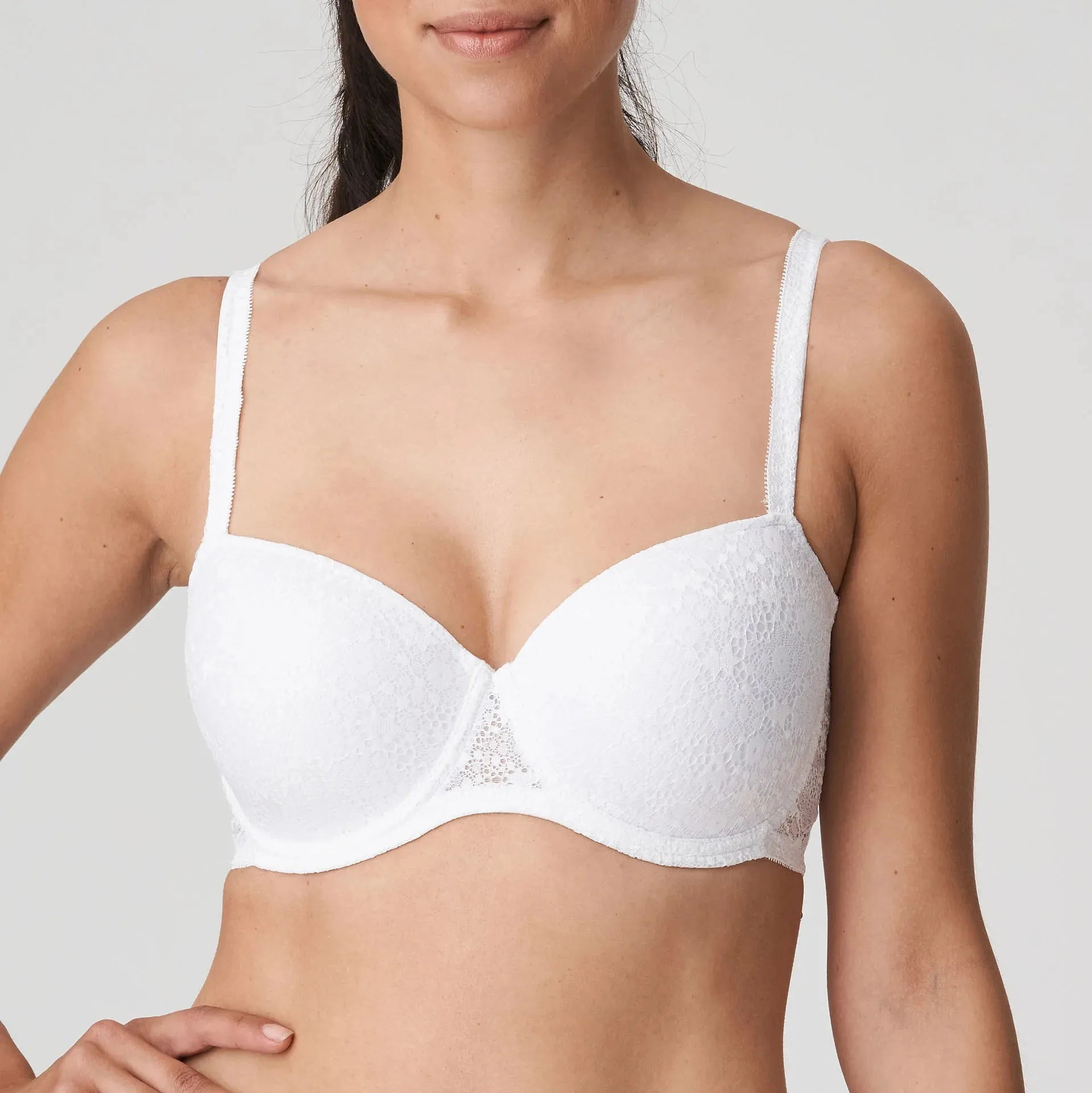 Prima Donna Twist Padded Balcony Bra-Epirus-Black, White