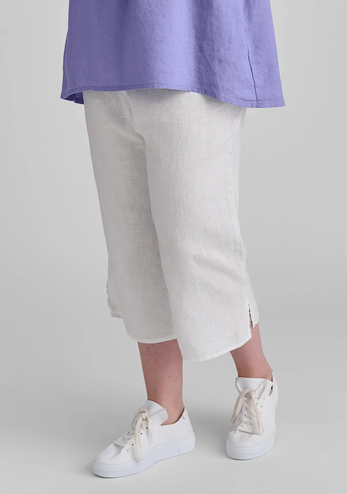 Push Outs - Linen Pants With Elastic Waist