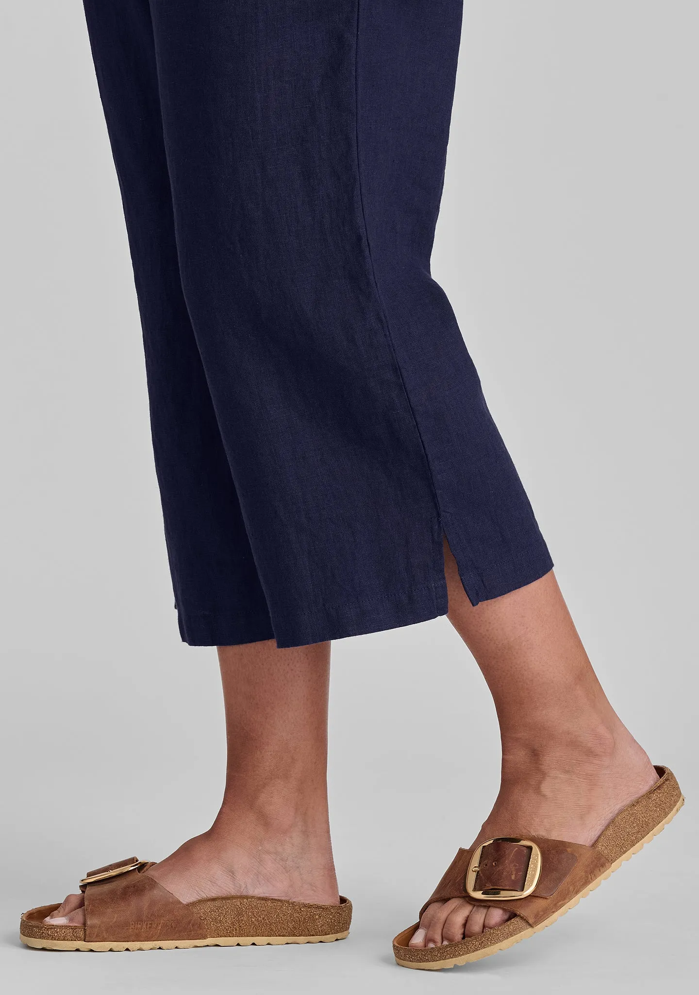 Push Outs - Linen Pants With Elastic Waist