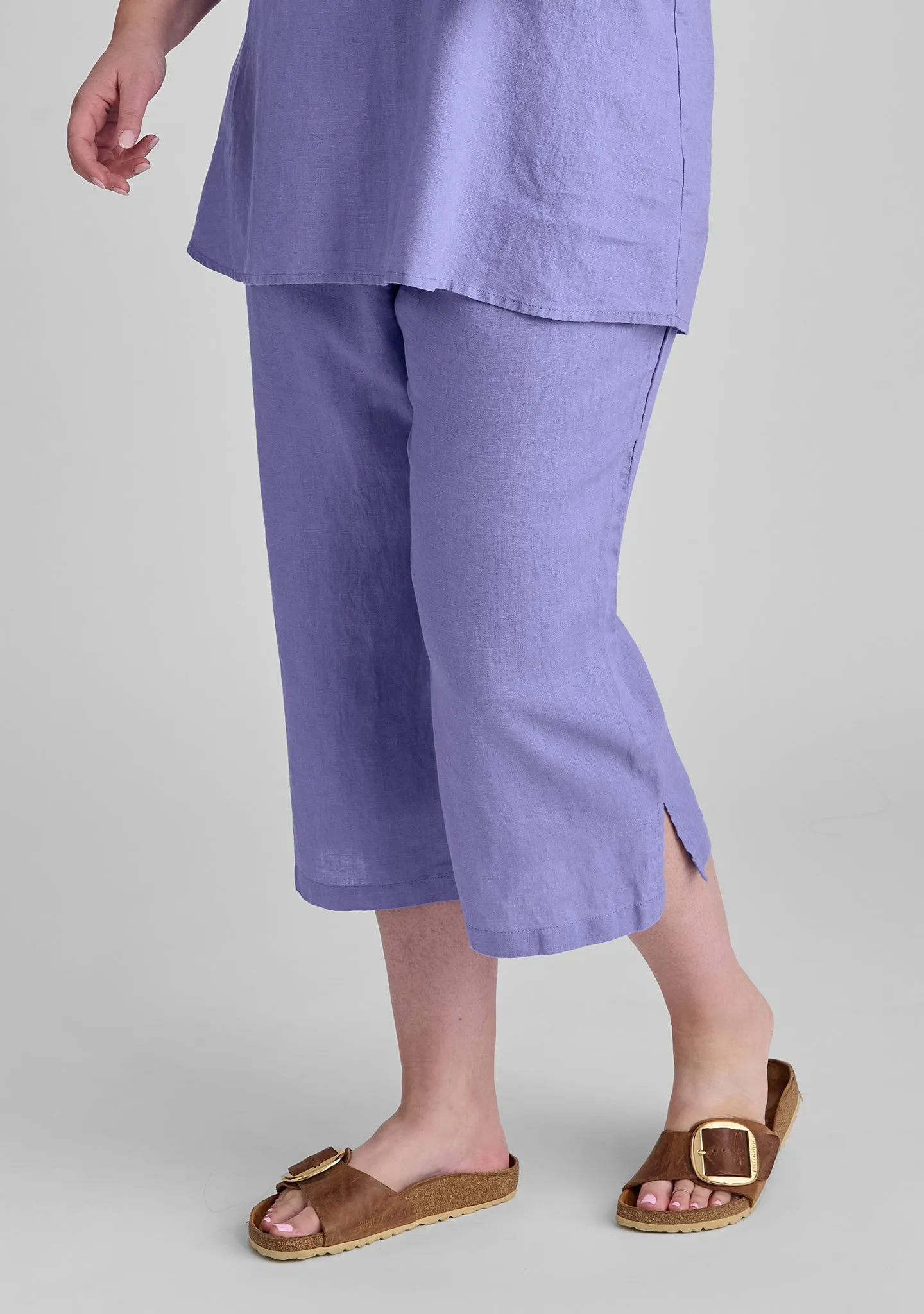 Push Outs - Linen Pants With Elastic Waist