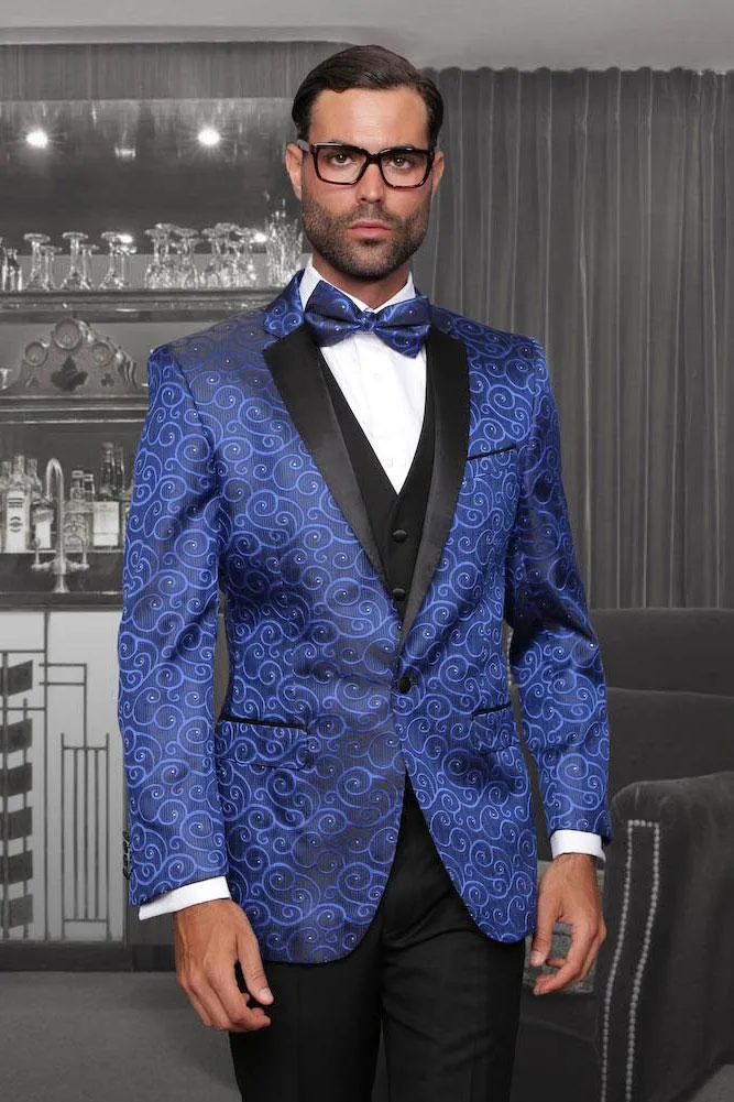 "Bellagio" Royal Blue 1-Button Notch Tuxedo (4-Piece Set)