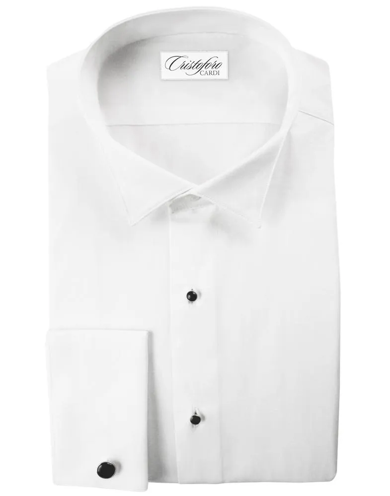 "Fino" White Wingtip Tuxedo Shirt