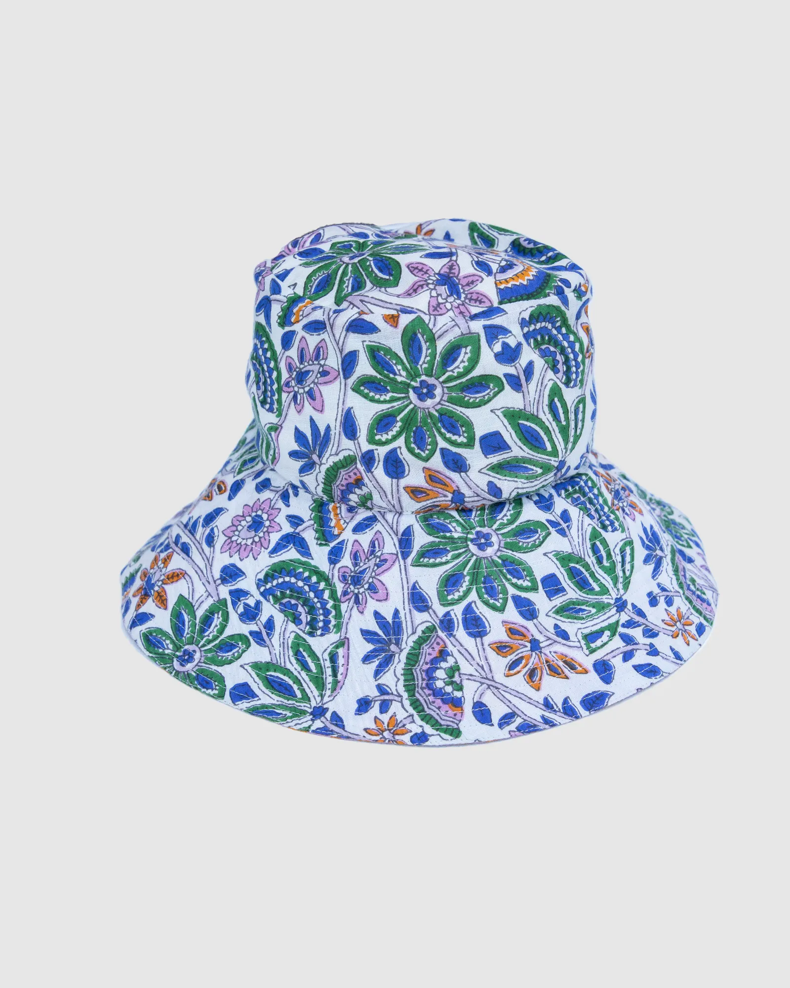 Reversible Wide Brim Bucket Hat - Katia / Plum Suhani