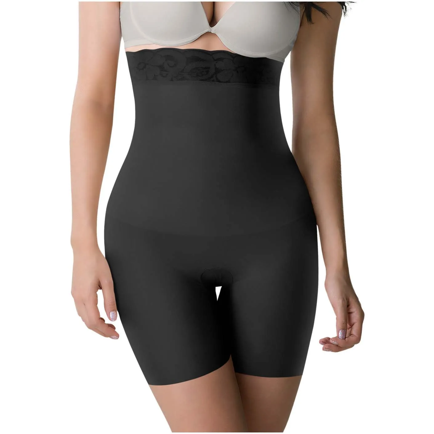 ROMANZA 2050 |  High Waisted Colombian Shapewear Shorts for Women | Butt Lifter Body Shaper