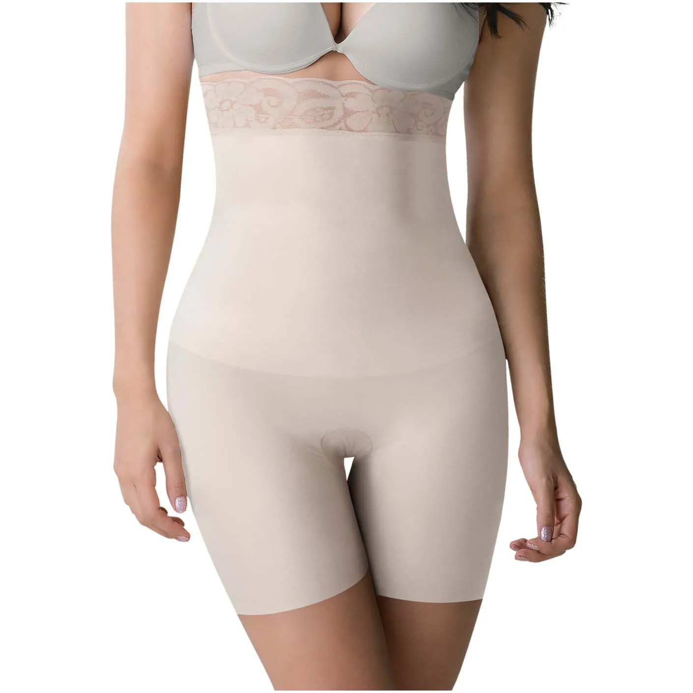 ROMANZA 2050 |  High Waisted Colombian Shapewear Shorts for Women | Butt Lifter Body Shaper