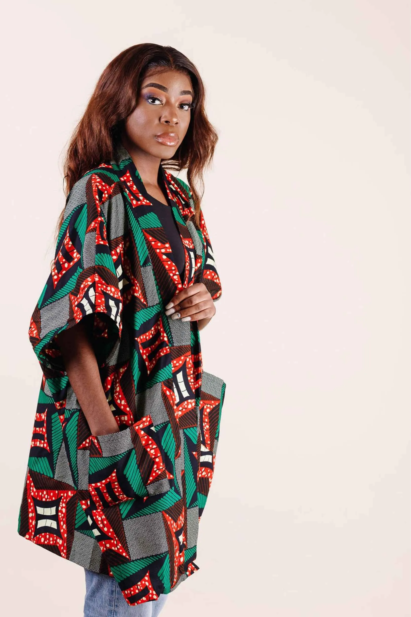 ROMELDA African Print Kimono Women's Jacket