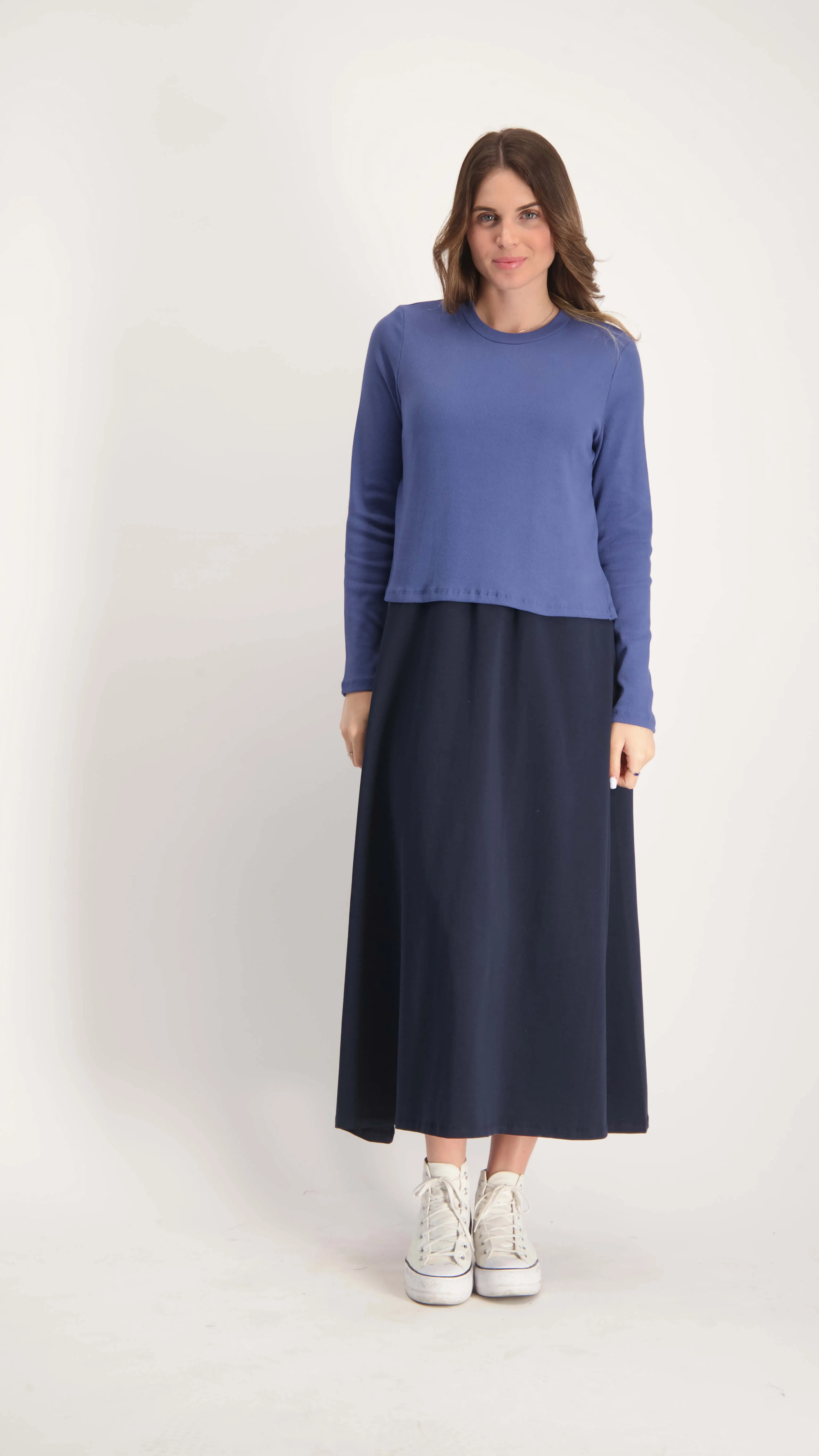 Sarafan Dress / Navy