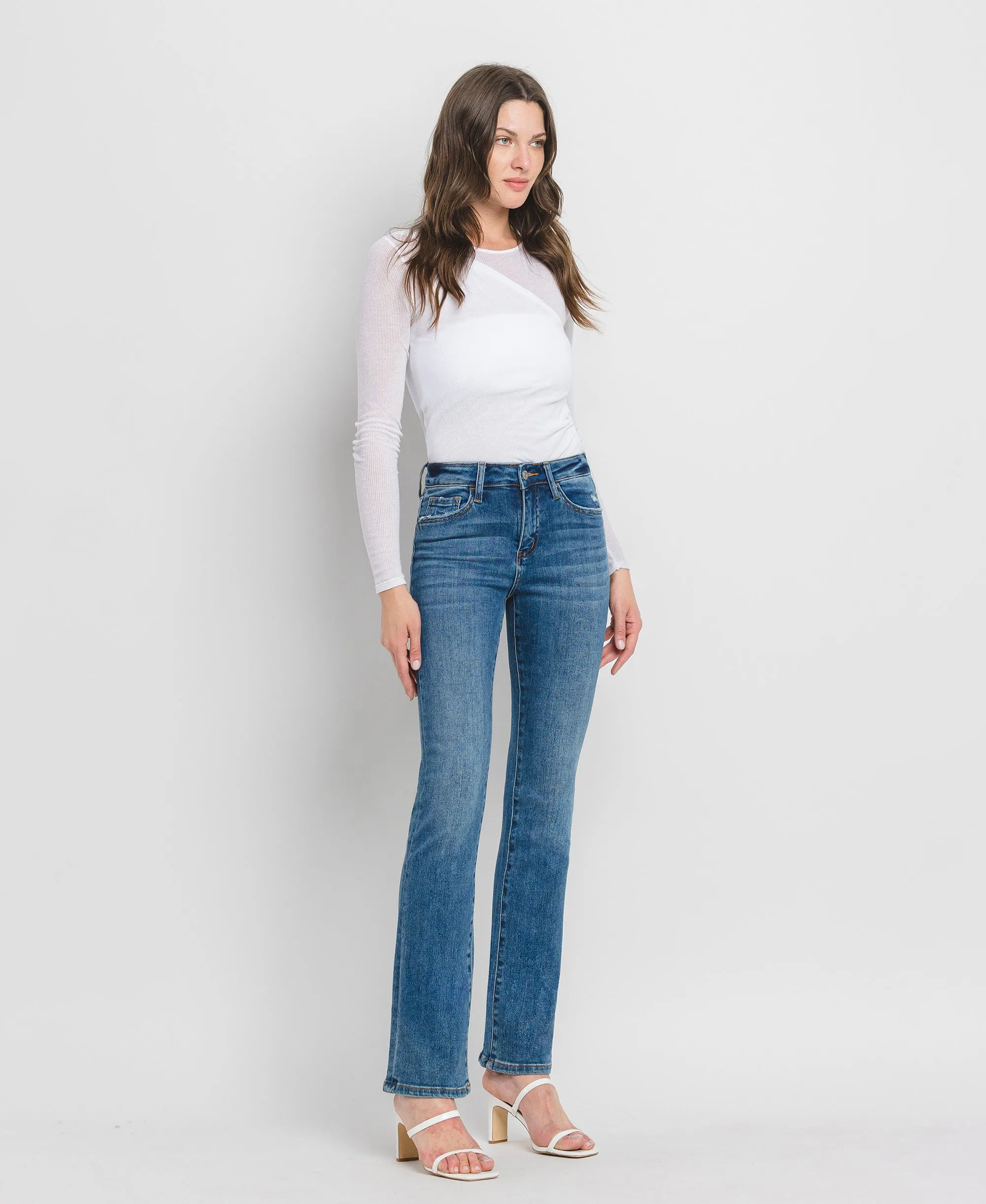 Shining - High Rise Slim Bootcut Jeans