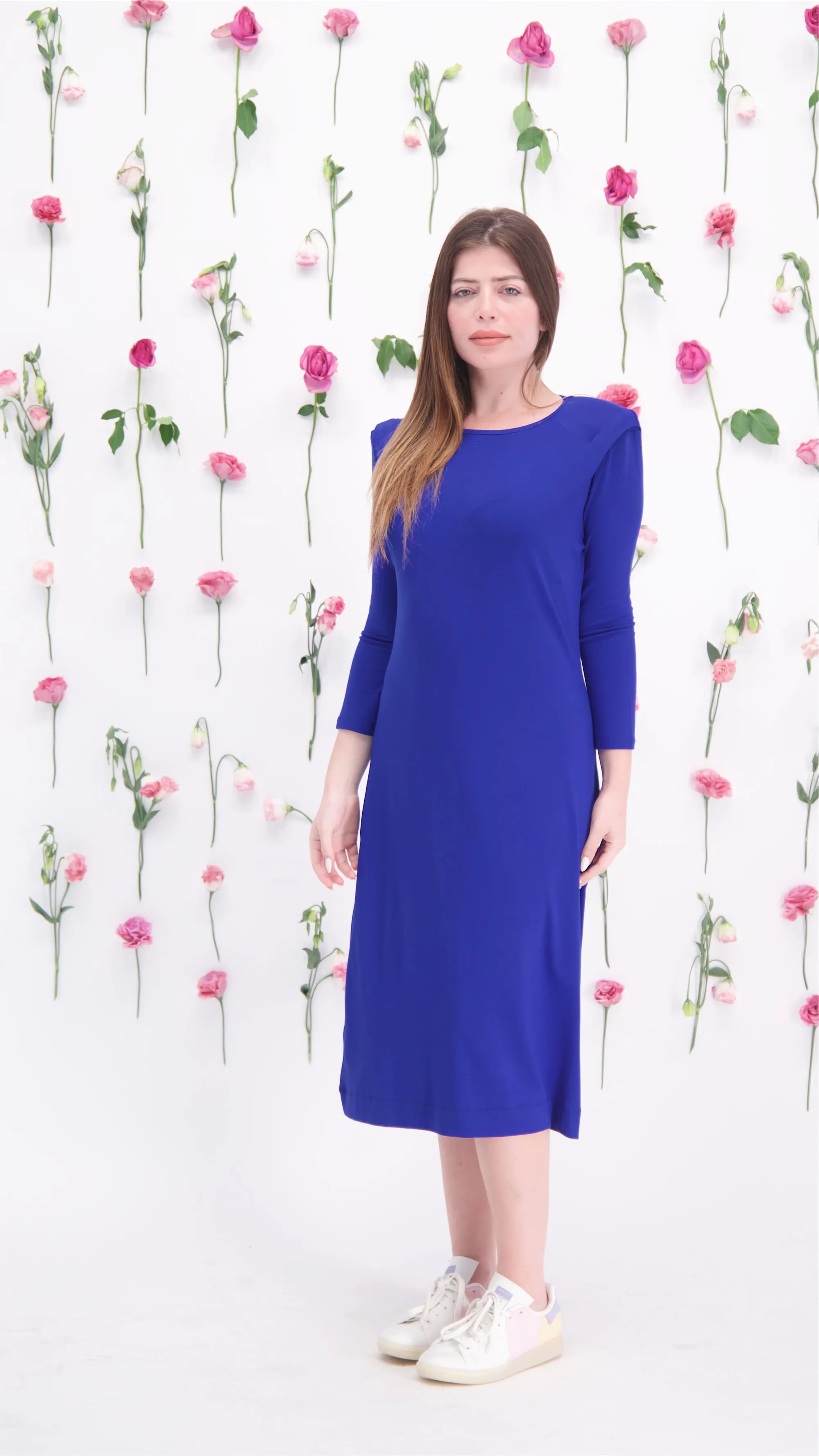 Shoulder Dress / Royal Blue