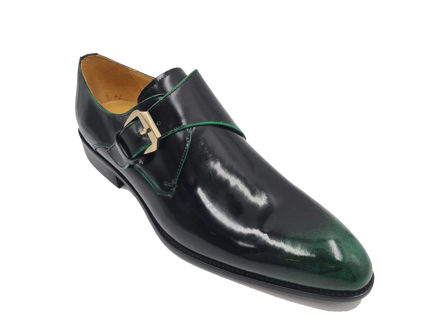 Soft Calf Patent Leather Single Monk Slip-on