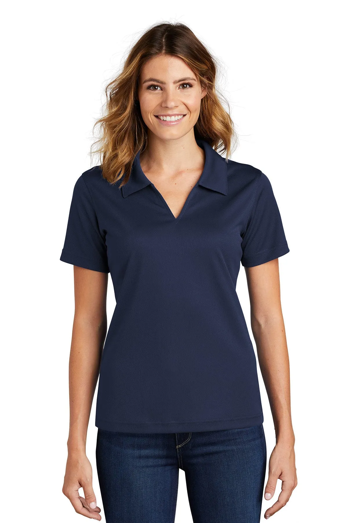 Sport-Tek® Ladies Dri-Mesh® L469 V-Neck Polo