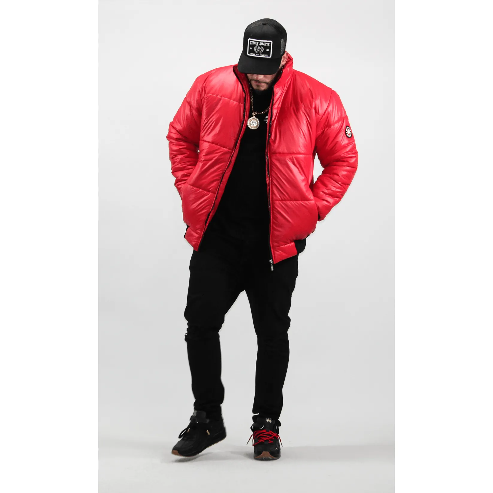 Street Smarts - Puffer Jacket  (RED)