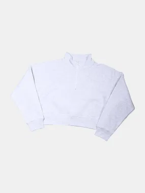 Stussy Newport 1/4 Zip Fleece - Snow Marle