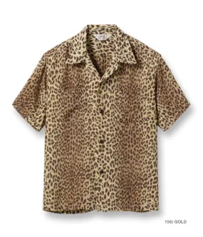 Sugarcane Star Of Hollywood short sleeve high density Rayon Open Neck Shirt - “LEOPARD”