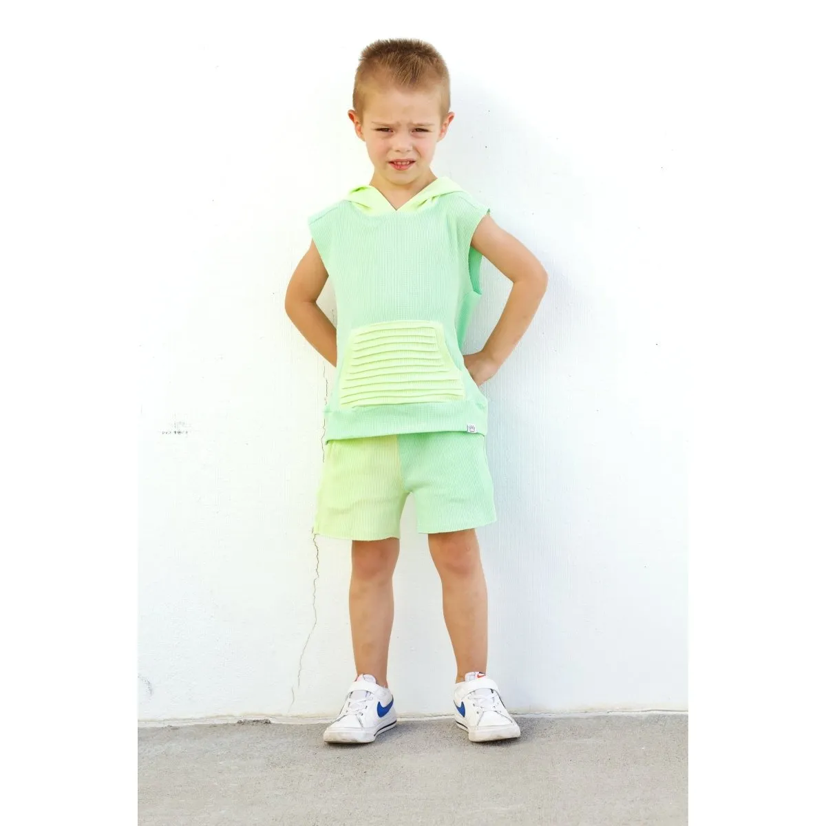 Summer Leisure Tank- Colorblock Mint