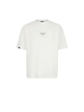 T-shirt With Embroidered Gotic Logo And Metal Label - White