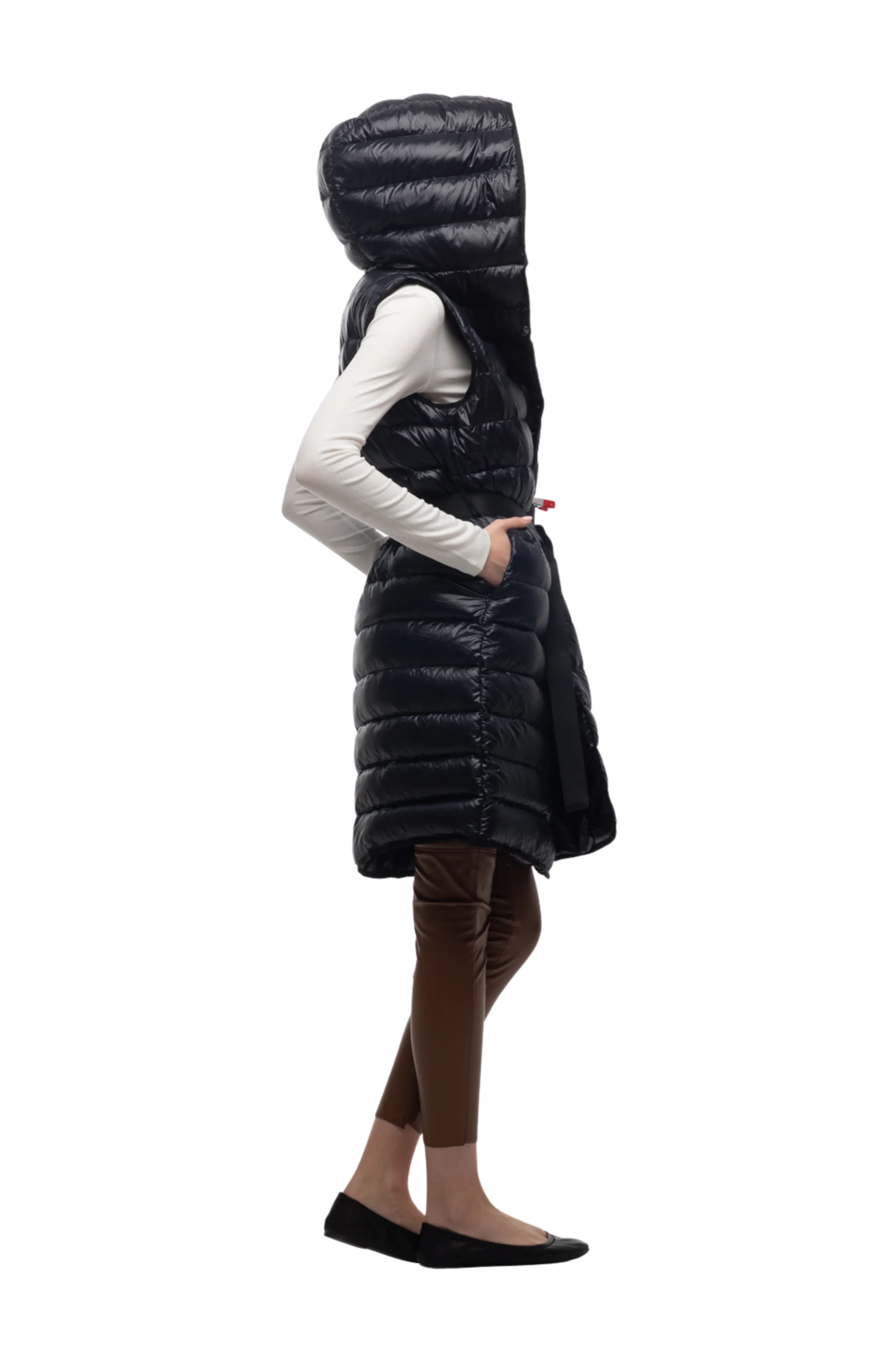 The Camden - Long Hooded Down Vest