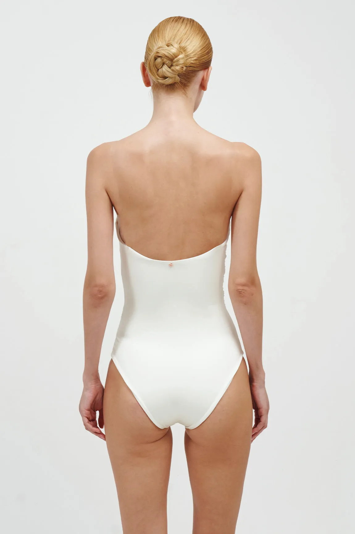 The Draped Summer Night One Piece Ivory