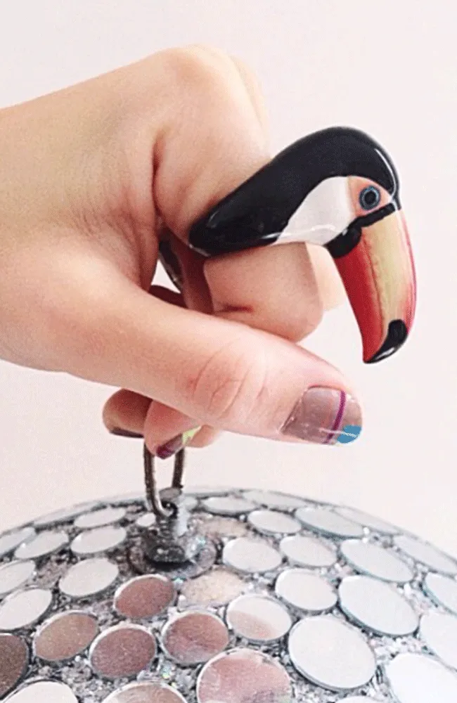 Toucan Porcelain Ring