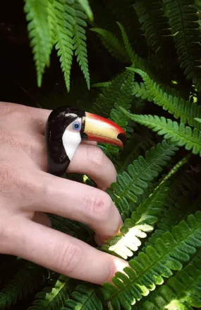 Toucan Porcelain Ring