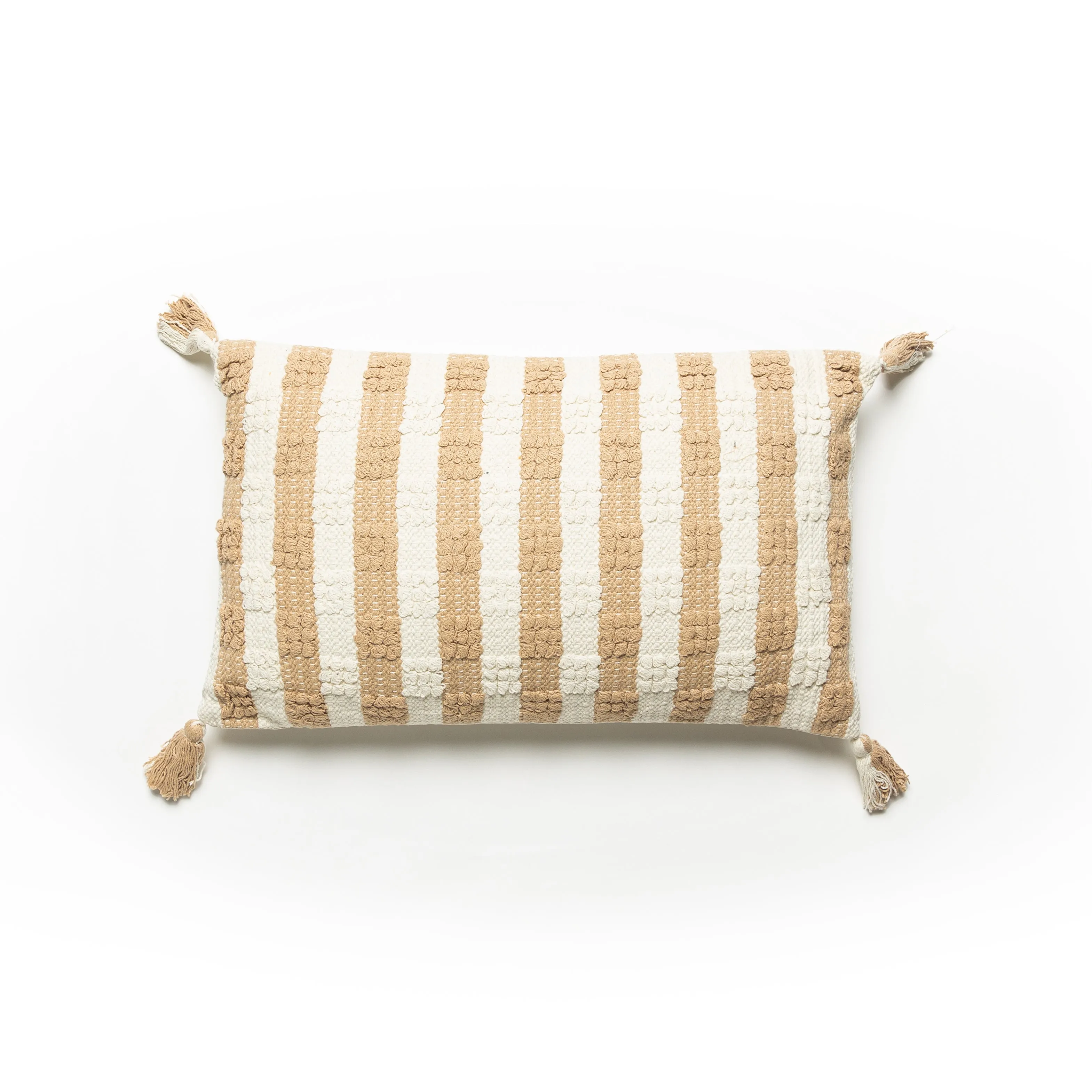 Tufted Check Cushion - Beige