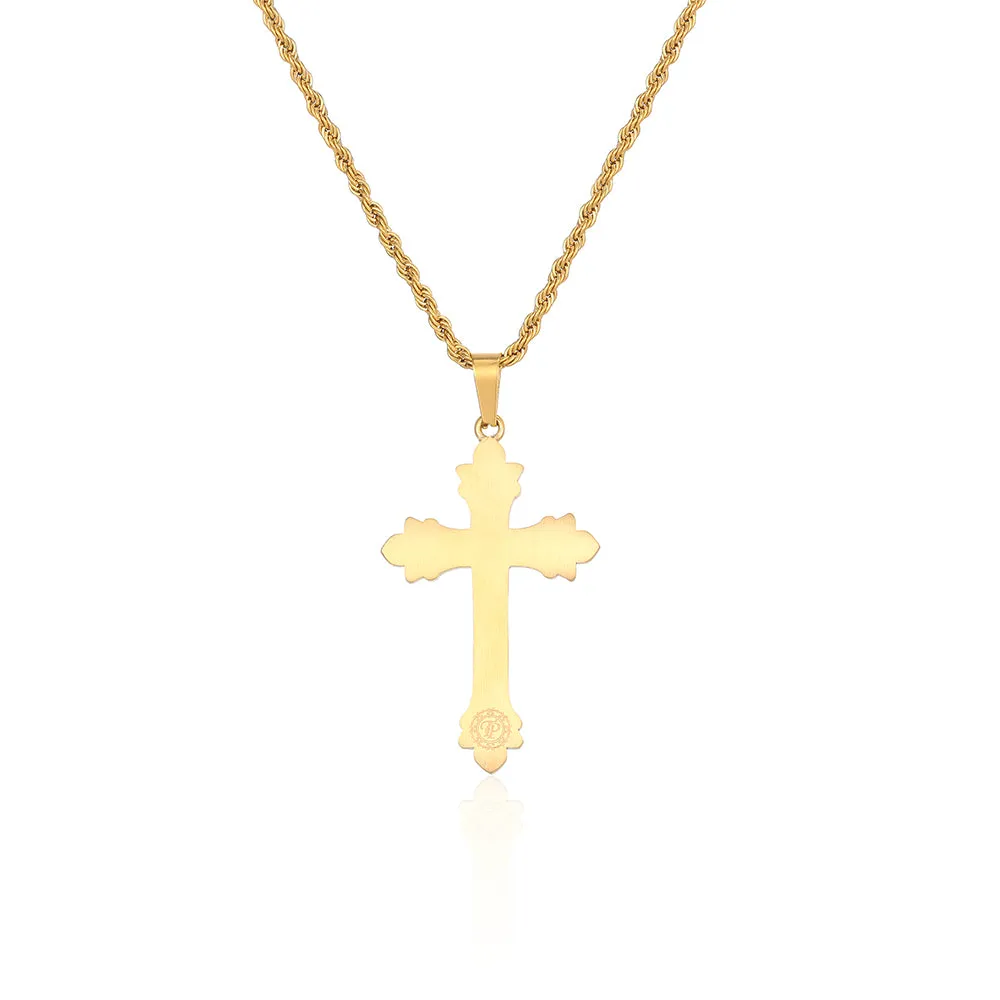 Vintage Cross Pendant - Gold