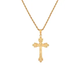 Vintage Cross Pendant - Gold