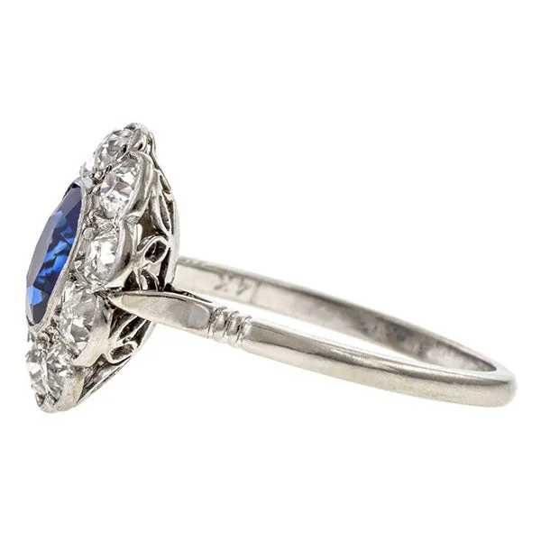 Vintage Sapphire & Diamond Ring