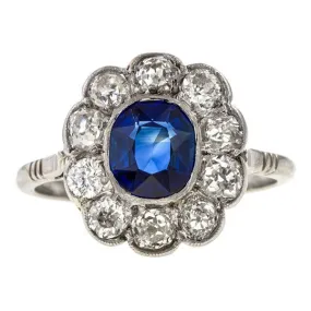 Vintage Sapphire & Diamond Ring