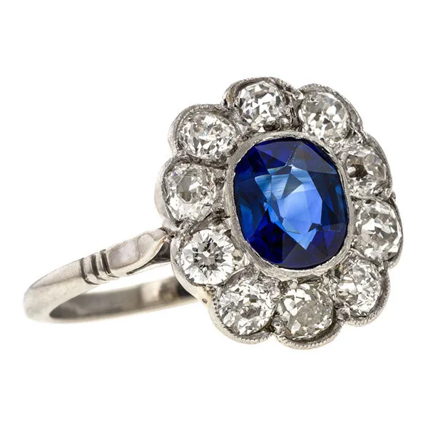 Vintage Sapphire & Diamond Ring