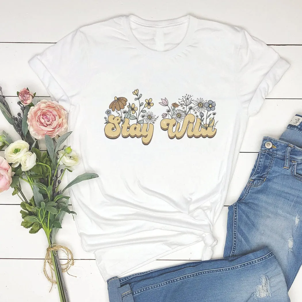 Vintage Stay Wild Graphic T-Shirt - NA170