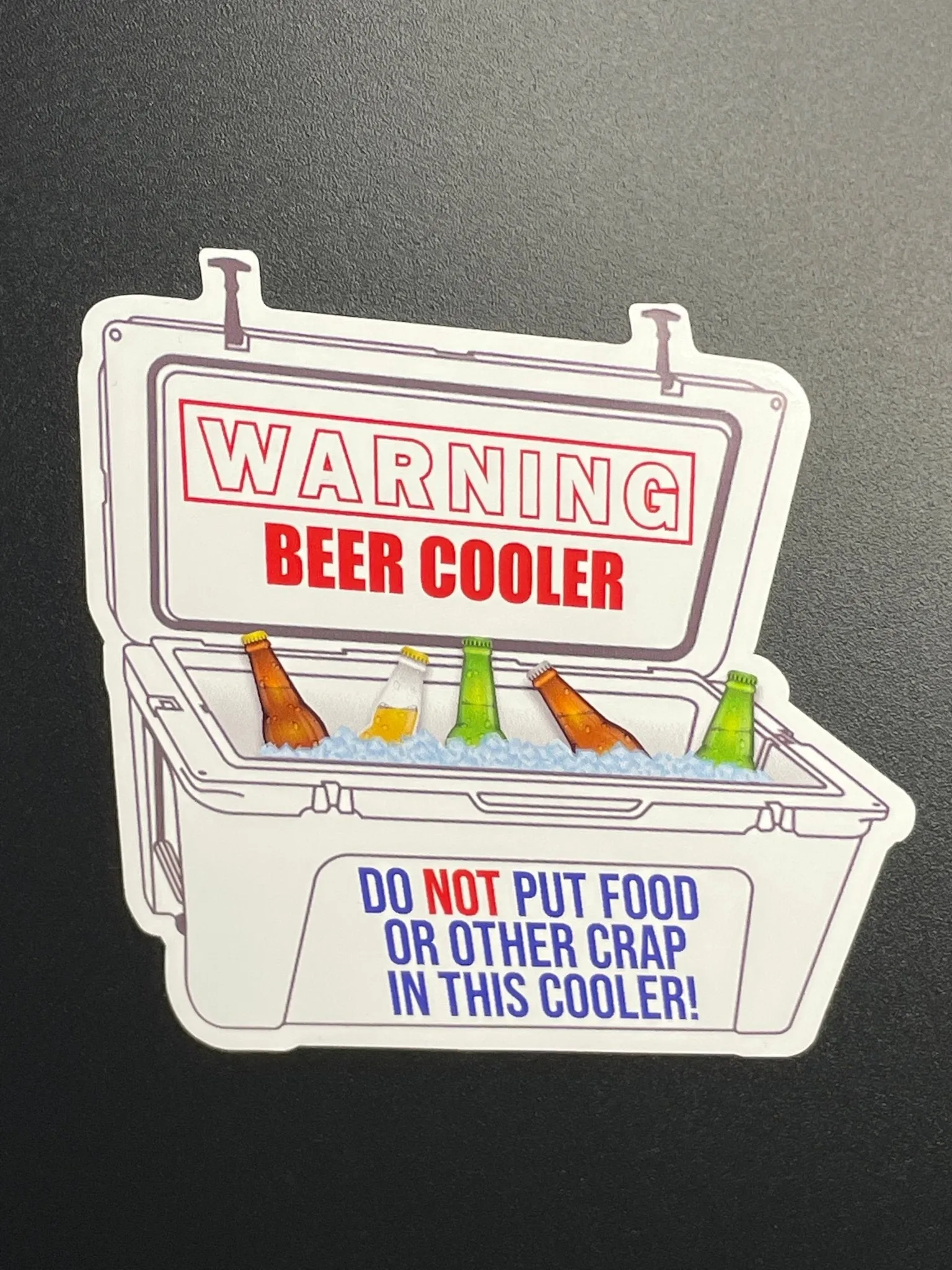 Warning! Beer Cooler sticker