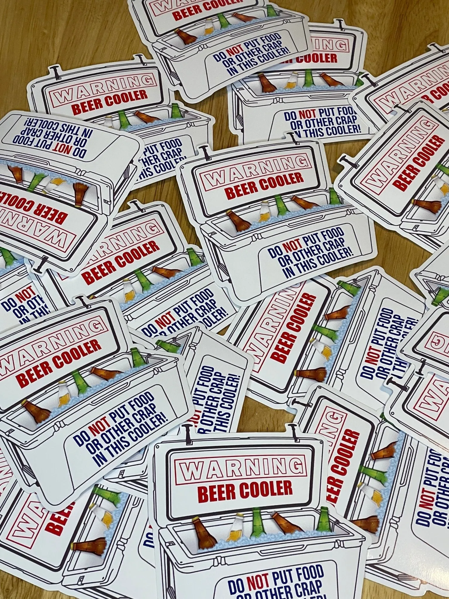 Warning! Beer Cooler sticker