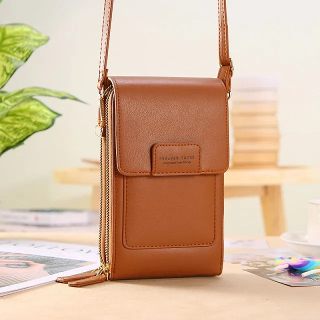 Women Bags Soft Leather Wallets Touch Screen Cell Phone Purse Crossbody Shoulder Strap Handbag for Female Cheap Women's Bags