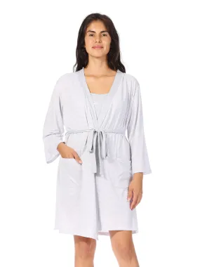 Women's "DREAM" 3-Piece Cami Shorts and Robe Travel Pajama Set