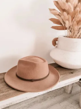 Wool Hat Panama With Stitched Rim