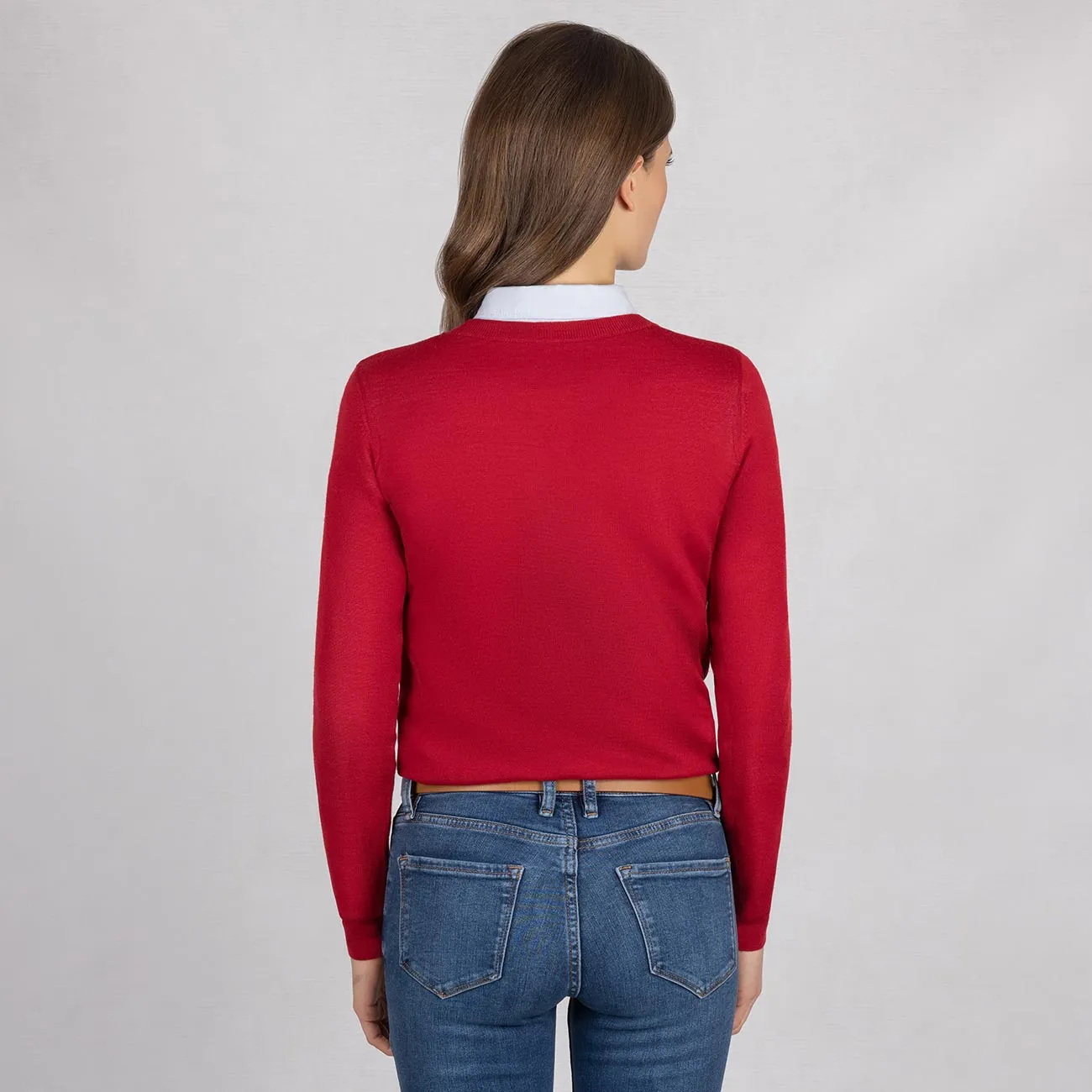 Wool Pullover Light Round Neck Women